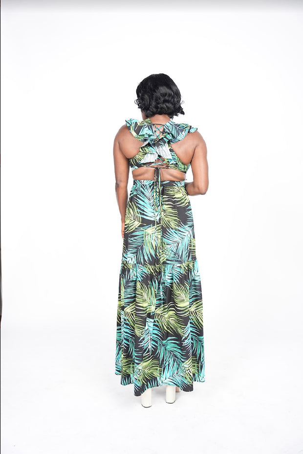 Tropic Woven Halter Dress
