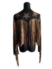 Mocha Trendy Fringe Jacket