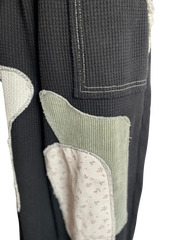Black Patch Stitch Pant