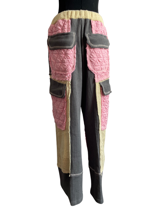 Blush/Cream Relaxed Stitch Pant