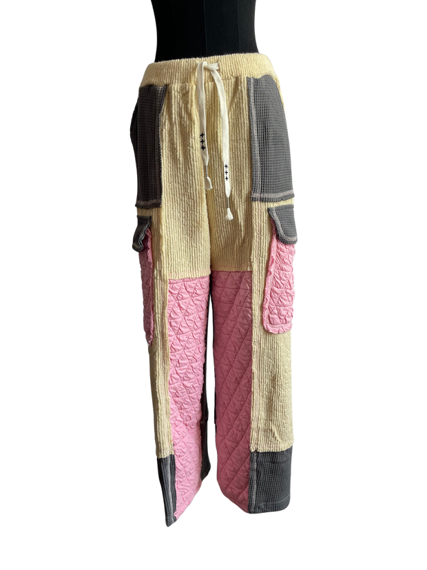 Blush/Cream Relaxed Stitch Pant