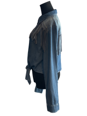 Silver Studded Fringe Shirt