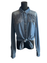 Silver Studded Fringe Shirt