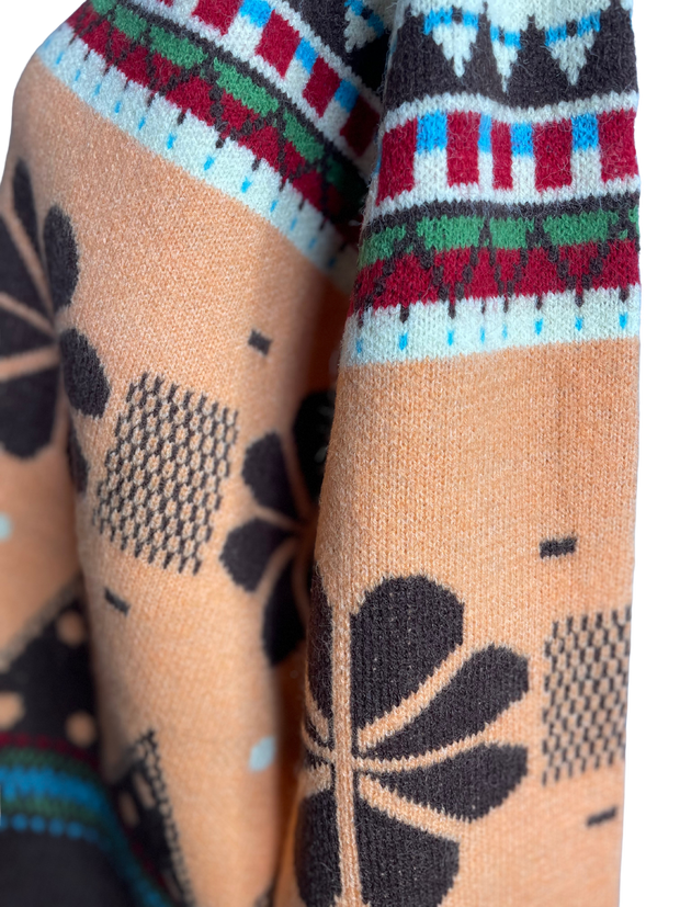 Vibrant Multi-Color Patterned Sweater