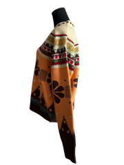 Vibrant Multi-Color Patterned Sweater