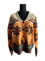 Vibrant Multi-Color Patterned Sweater