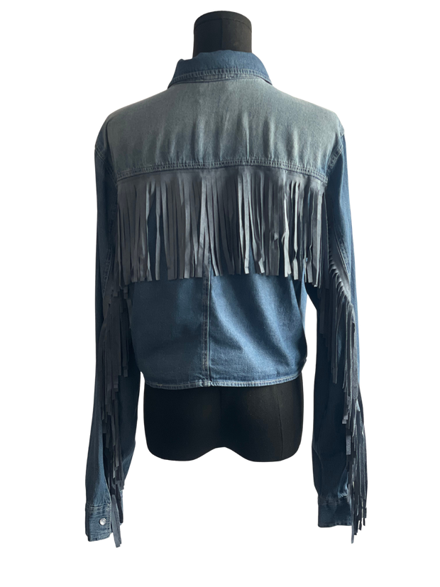Silver Studded Fringe Shirt
