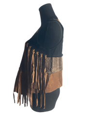 Mocha Trendy Fringe Vest