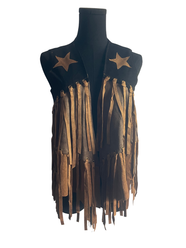 Mocha Trendy Fringe Vest