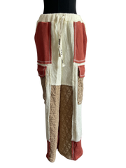 Latte/Brick Relaxed Stitch Pant