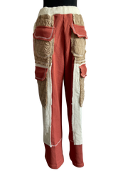 Latte/Brick Relaxed Stitch Pant