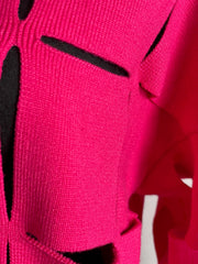 Electric Pink Slit Sweater