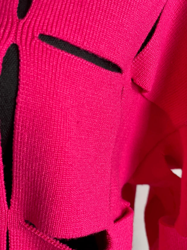 Electric Pink Slit Sweater