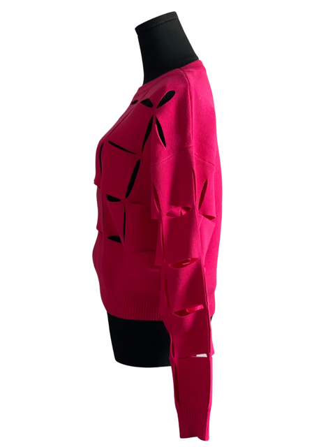 Electric Pink Slit Sweater