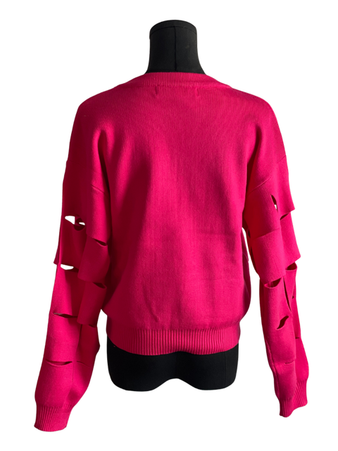 Electric Pink Slit Sweater
