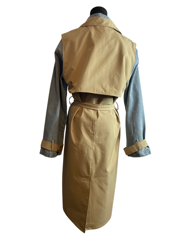 2 In 1 Denim Trench Coat