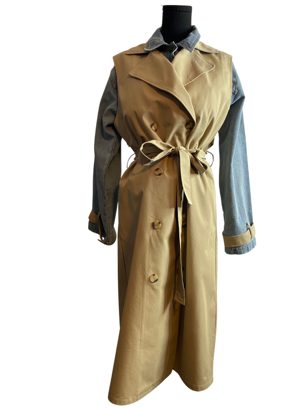 2 In 1 Denim Trench Coat