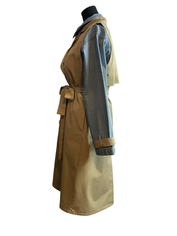 2 In 1 Denim Trench Coat