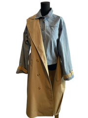2 In 1 Denim Trench Coat