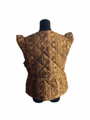 Multi-Colored Floral Quilted Vest