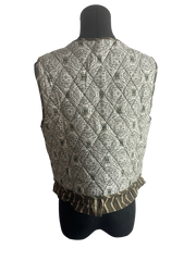 Quilted Olive Paisley Vest