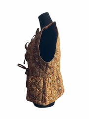 Multi-Colored Floral Quilted Vest