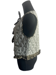 Quilted Olive Paisley Vest