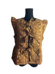 Multi-Colored Floral Quilted Vest