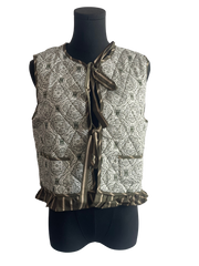 Quilted Olive Paisley Vest